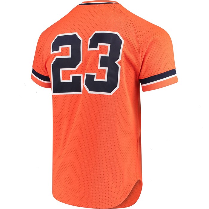 Kirk Gibson Detroit Tigers Mitchell & Ness Cooperstown Collection Mesh Batting Practice Button-Up Jersey - Orange