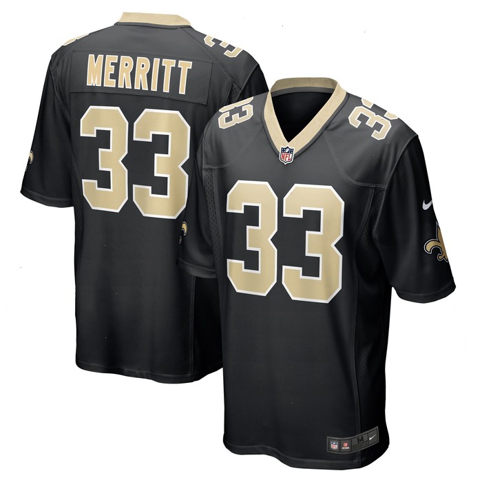 Kirk Merritt New Orleans Saints Nike Team Game Jersey - Black