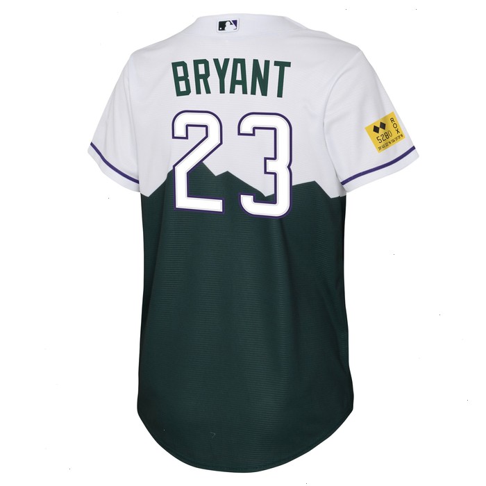 Kris Bryant Colorado Rockies Nike Youth 2022 City Connect Replica Player Jersey - Green