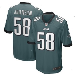 Kyron Johnson Philadelphia Eagles Nike Game Player Jersey - Midnight Green