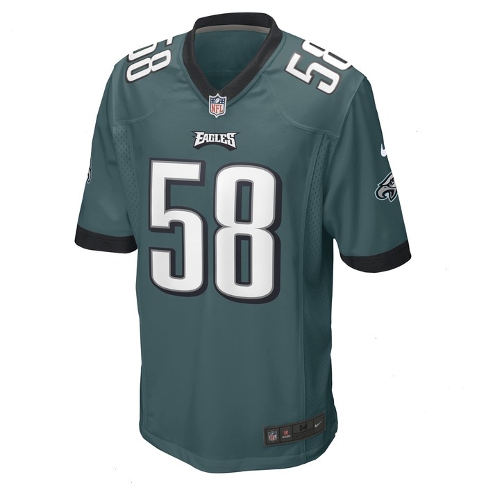 Kyron Johnson Philadelphia Eagles Nike Game Player Jersey - Midnight Green