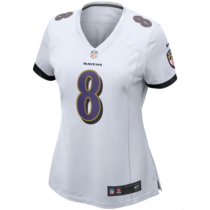 Lamar Jackson Baltimore Ravens Nike Women's Game Jersey - White