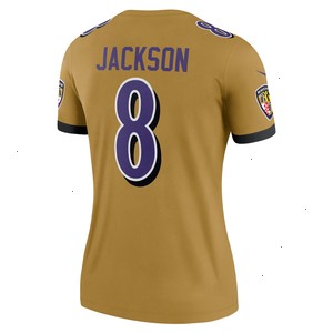 Lamar Jackson Baltimore Ravens Nike Women's Inverted Legend Jersey - Gold