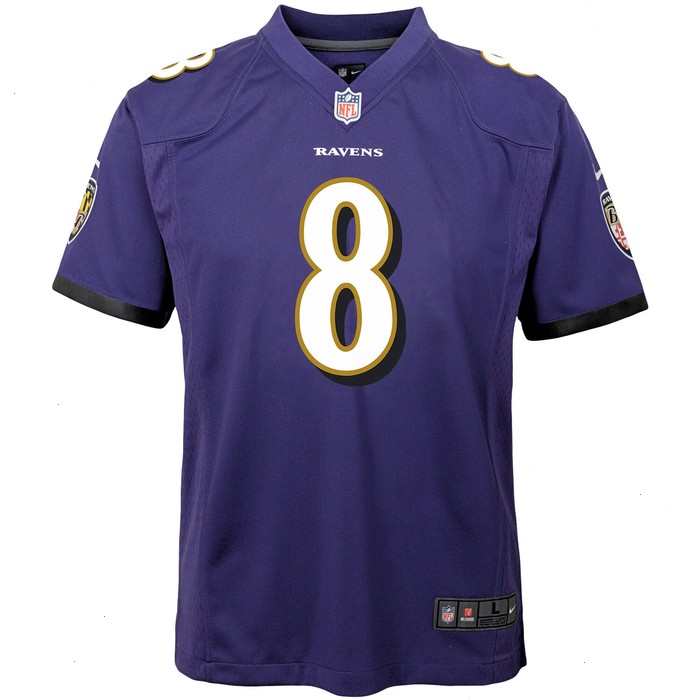 Lamar Jackson Baltimore Ravens Nike Youth Game Jersey - Purple