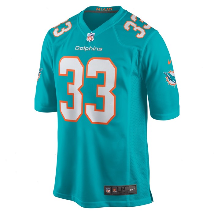 Lamical Perine Miami Dolphins Nike Home Game Player Jersey - Aqua