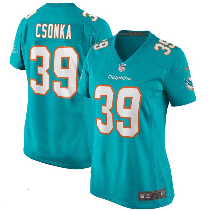 Larry Csonka Miami Dolphins Nike Women's Game Retired Player Jersey - Aqua