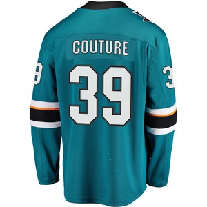 Logan Couture San Jose Sharks Fanatics Branded 2021/22 Home Premier Breakaway Player Jersey - Teal