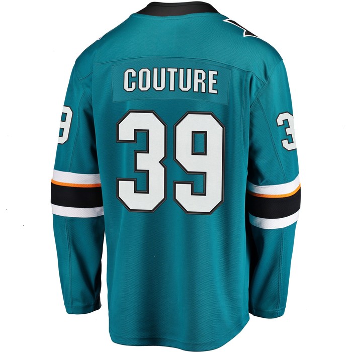 Logan Couture San Jose Sharks Fanatics Branded 2021/22 Home Premier Breakaway Player Jersey - Teal