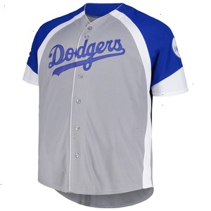 Los Angeles Dodgers Profile Big & Tall Colorblock Team Fashion Jersey - Gray