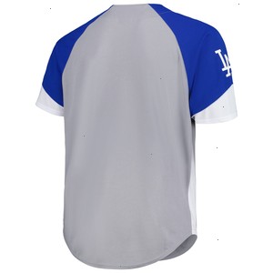  Los Angeles Dodgers Profile Big & Tall Colorblock Team Fashion Jersey - Gray