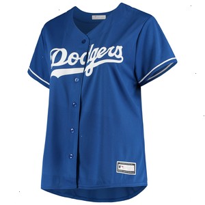 Los Angeles Dodgers Women's Plus Size Sanitized Replica Team Jersey - Royal