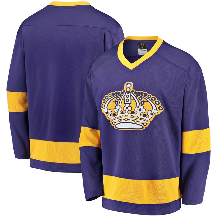 Los Angeles Kings Fanatics Branded Premier Breakaway Heritage Blank Jersey - Purple/Gold