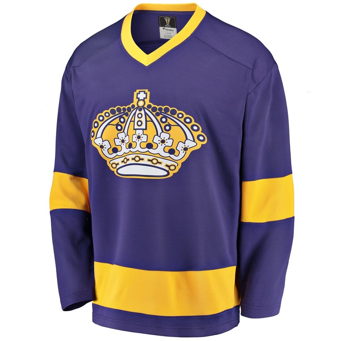 Los Angeles Kings Fanatics Branded Premier Breakaway Heritage Blank Jersey - Purple/Gold