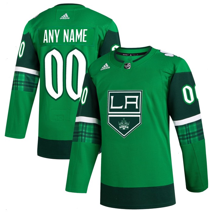 Los Angeles Kings adidas St. Patrick's Day Authentic Custom Jersey - Kelly Green