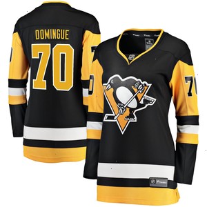 Louis Domingue Pittsburgh Penguins Fanatics Branded Women's Home Breakaway Player Jersey - Black