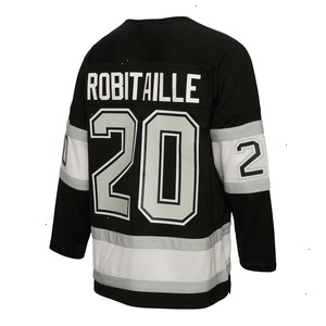 Luc Robitaille Los Angeles Kings Mitchell & Ness 1992/93 Alternate Captain Patch Blue Line Player Jersey - Black