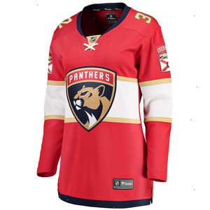 Lucas Carlsson Florida Panthers Fanatics Branded Women's Home Breakaway Player Jersey - Red