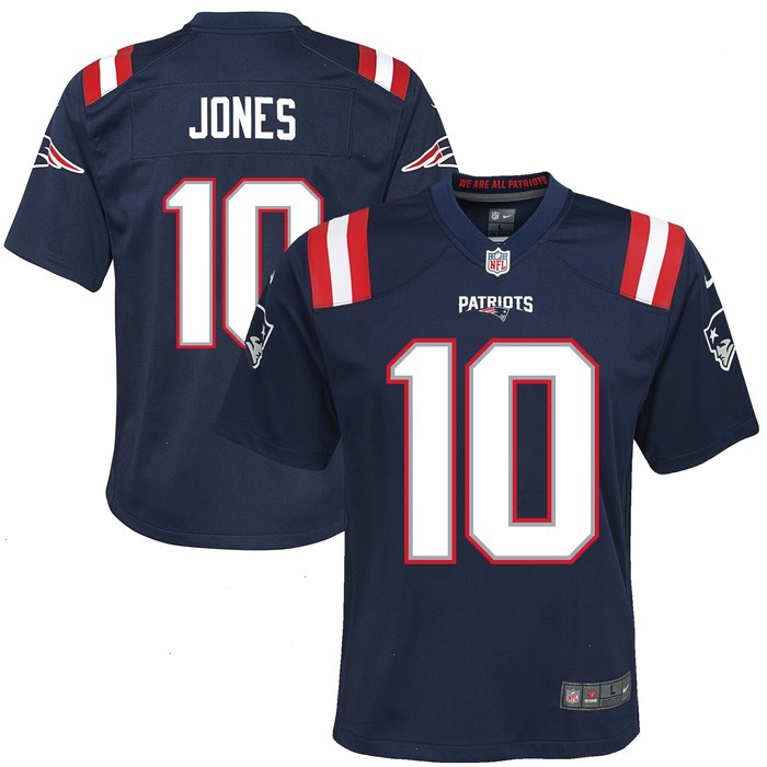 Mac Jones New England Patriots Nike Youth Game Jersey - Navy