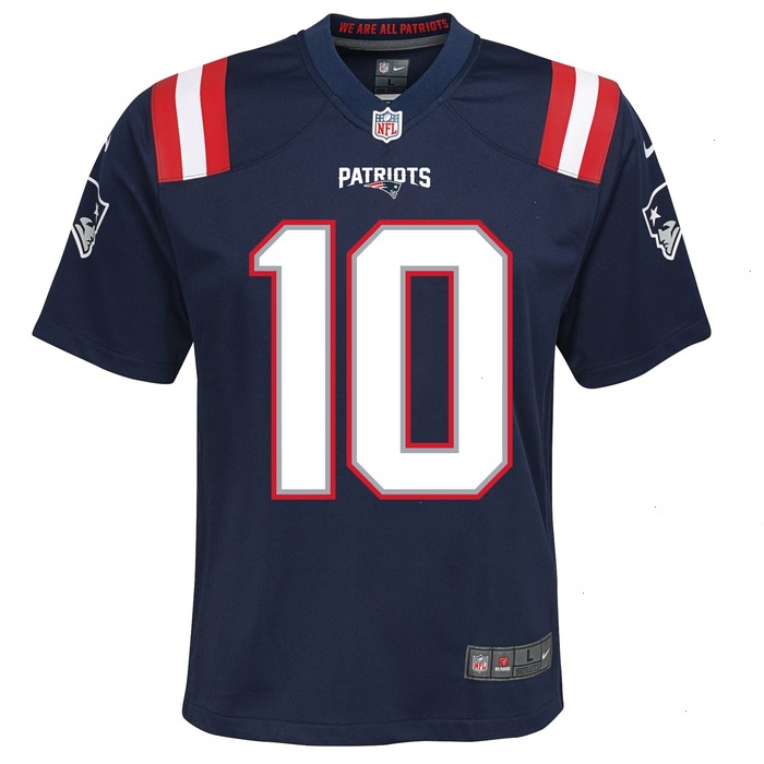 Mac Jones New England Patriots Nike Youth Game Jersey - Navy