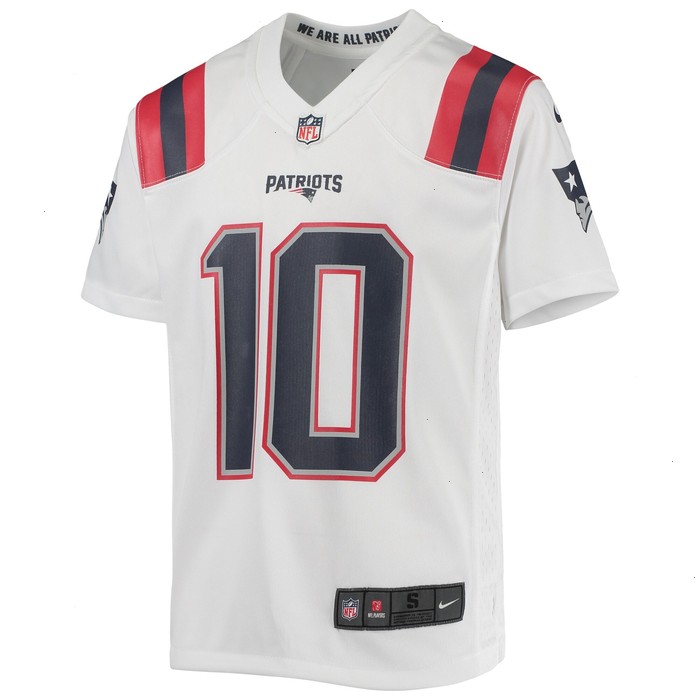 Mac Jones New England Patriots Nike Youth Game Jersey - White