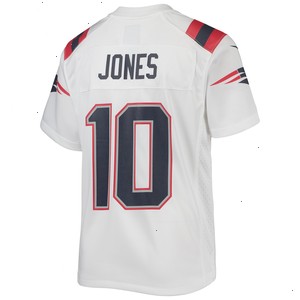 Mac Jones New England Patriots Nike Youth Game Jersey - White