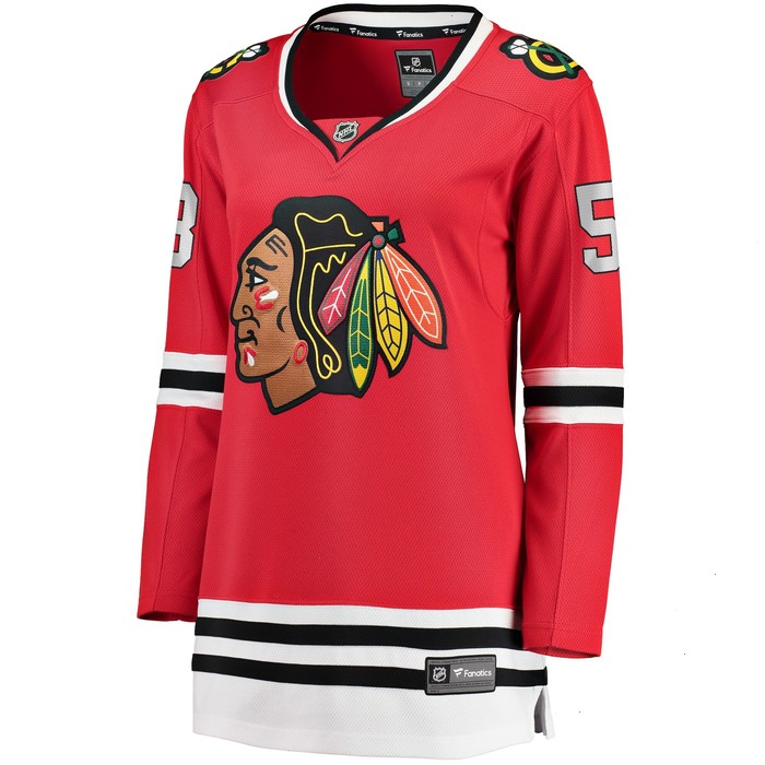 MacKenzie Entwistle Chicago Blackhawks Fanatics Branded Women's Home Breakaway Player Jersey - Red