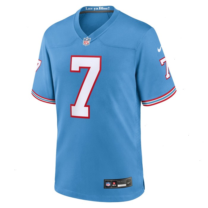 Malik Willis Tennessee Titans Nike Oilers Throwback Alternate Game Player Jersey - Light Blue