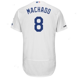 Manny Machado Los Angeles Dodgers Majestic Home Authentic Collection Flex Base Player Jersey - White