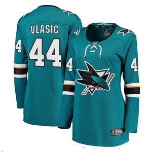 Marc-Edouard Vlasic San Jose Sharks Fanatics Branded Women's Breakaway Jersey - Teal