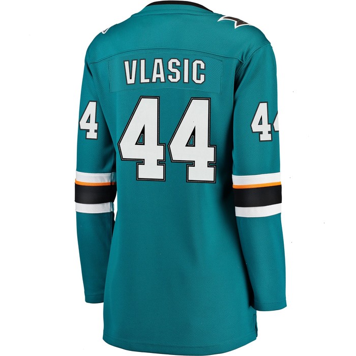 Marc-Edouard Vlasic San Jose Sharks Fanatics Branded Women's Breakaway Jersey - Teal