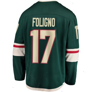 Marcus Foligno Minnesota Wild Fanatics Branded Breakaway Jersey - Green