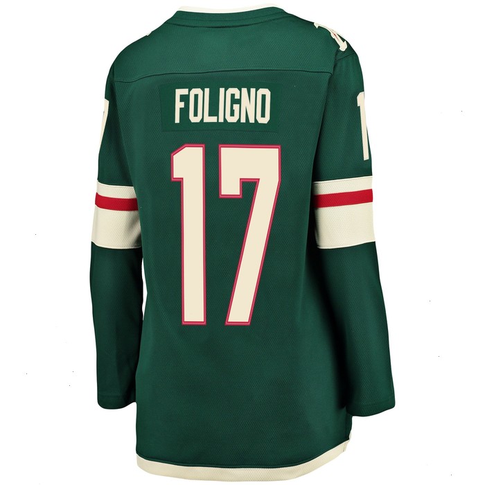 Marcus Foligno Minnesota Wild Fanatics Branded Women's Breakaway Player Jersey - Green