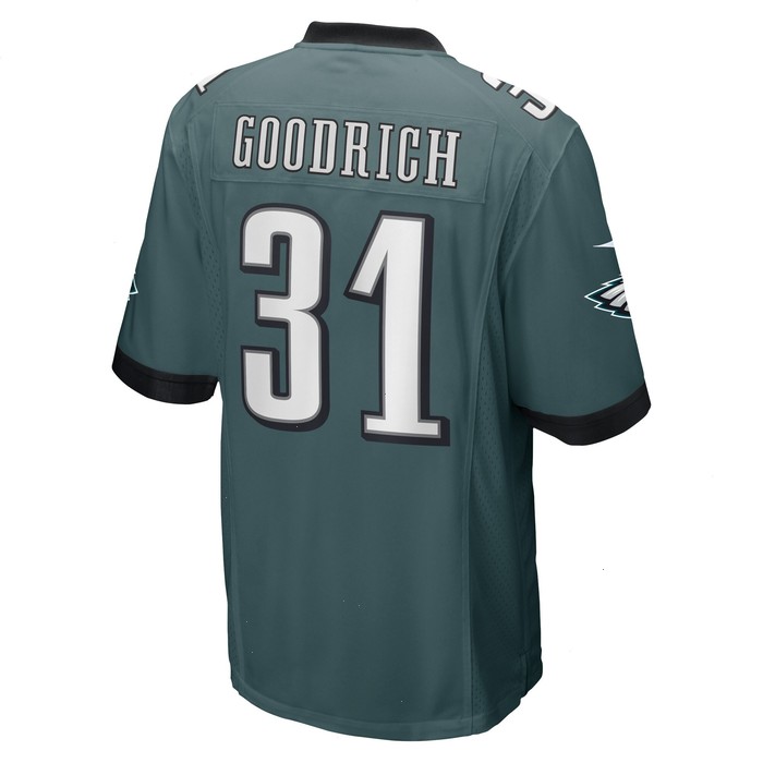 Mario Goodrich Philadelphia Eagles Nike Game Player Jersey - Midnight Green