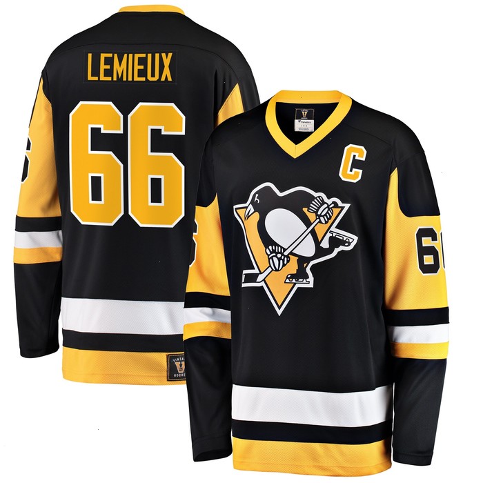 Mario Lemieux Pittsburgh Penguins Fanatics Branded Premier Breakaway Retired Player Jersey - Black