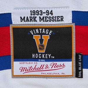 Mark Messier New York Rangers Mitchell & Ness Big & Tall 2015 Captain Patch Blue Line Player Jersey - Blue