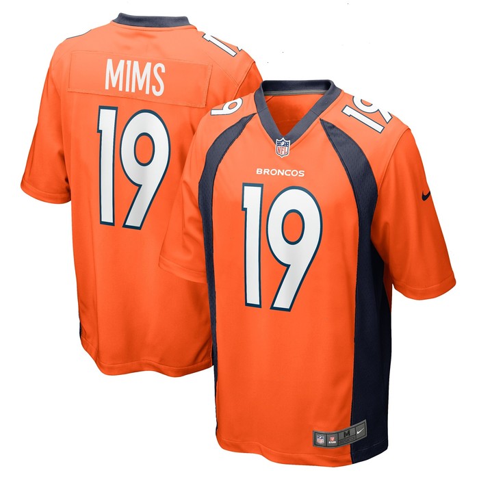 Marvin Mims Jr Denver Broncos Nike Team Game Jersey - Orange