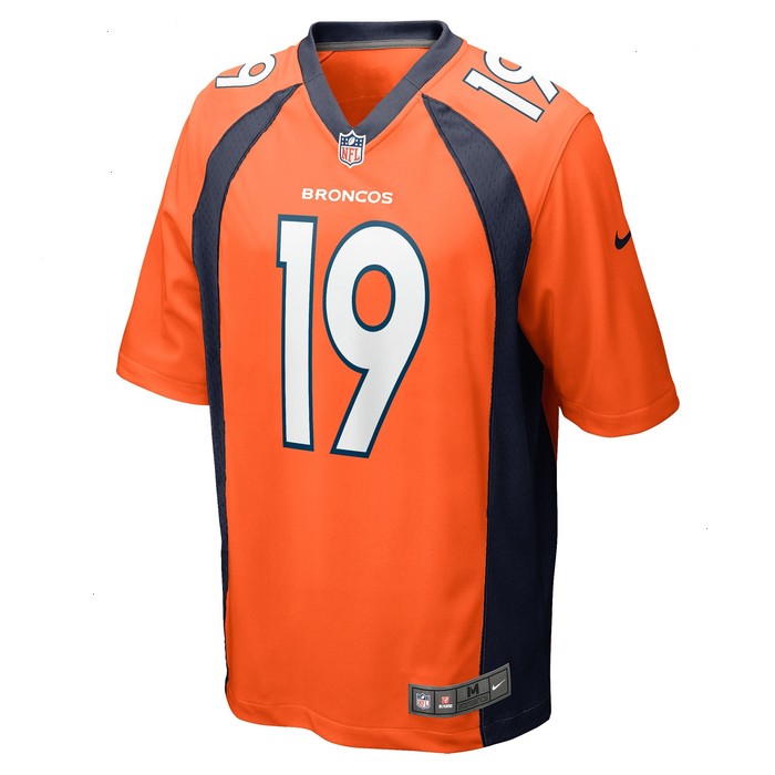 Marvin Mims Jr Denver Broncos Nike Team Game Jersey - Orange