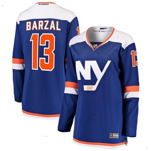 Mathew Barzal New York Islanders Fanatics Branded Women's Alternate Breakaway Jersey - Blue