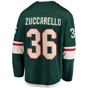 Mats Zuccarello Minnesota Wild Fanatics Branded Premier Breakaway Player Jersey - Green