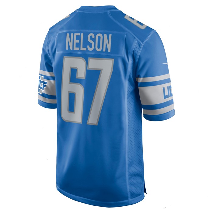 Matt Nelson Detroit Lions Nike Game Jersey - Blue