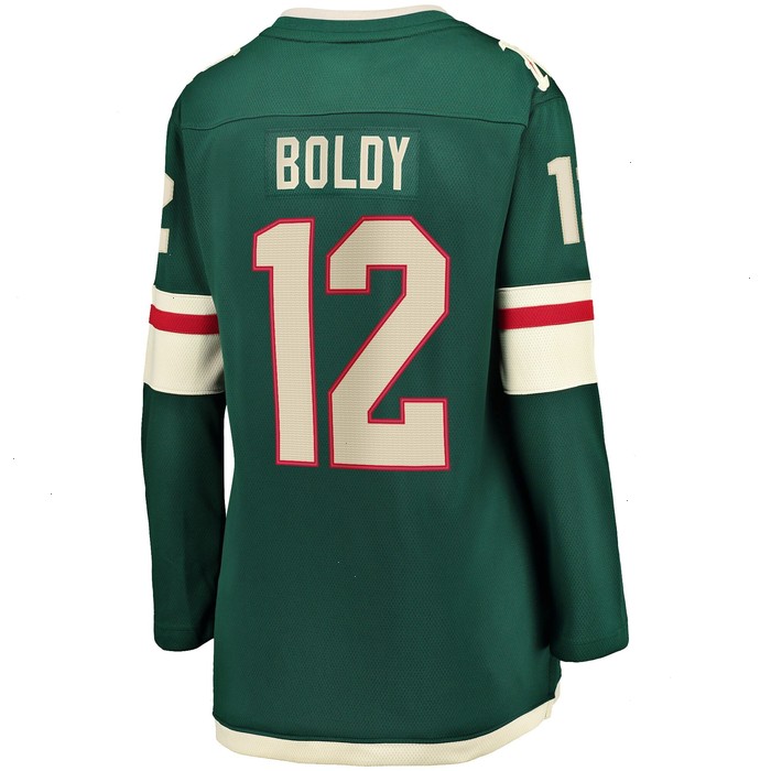 Matthew Boldy Minnesota Wild Fanatics Branded Women's Home Breakaway Player Jersey - Green