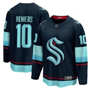 Matty Beniers Seattle Kraken Fanatics Branded Premier Breakaway Player Jersey - Deep Sea Blue