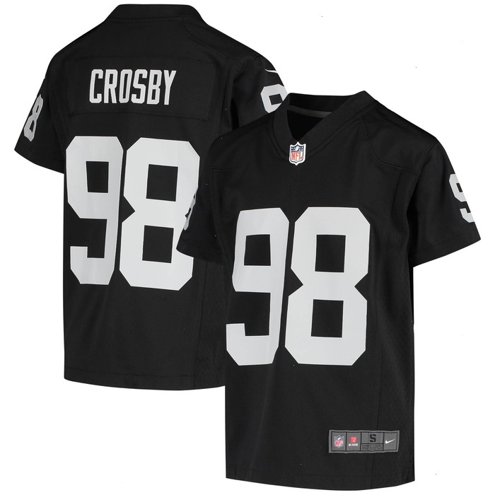 Maxx Crosby Las Vegas Raiders Nike Youth Game Jersey - Black