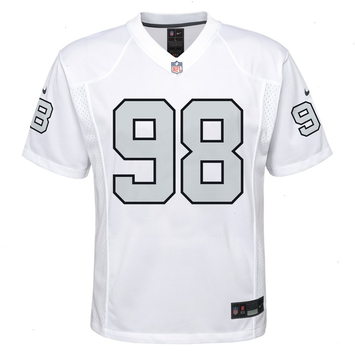 Maxx Crosby Las Vegas Raiders Nike Youth Game Jersey - White