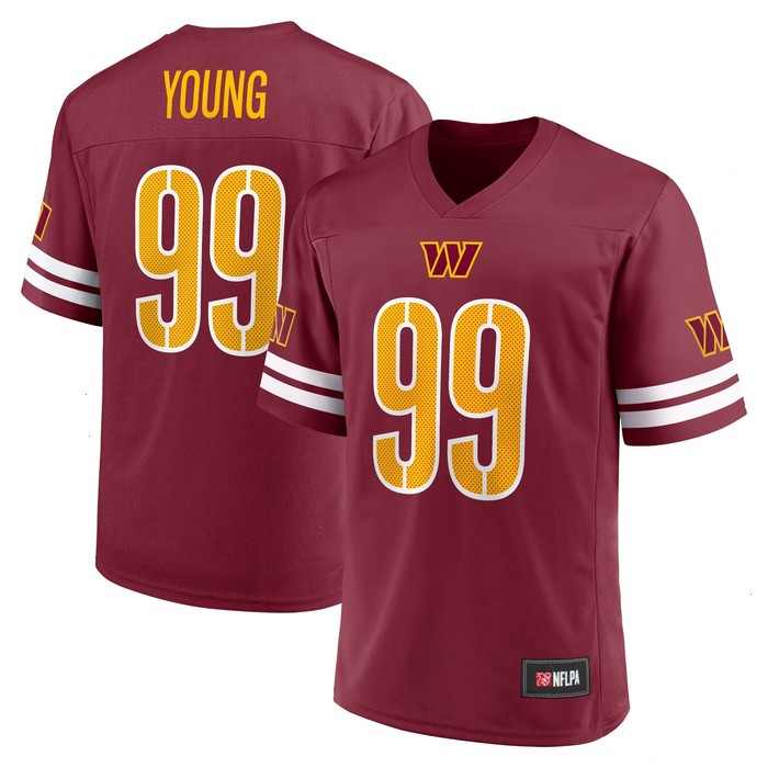 Men's Chase Young Burgundy Washington Commanders Replica Player Jersey