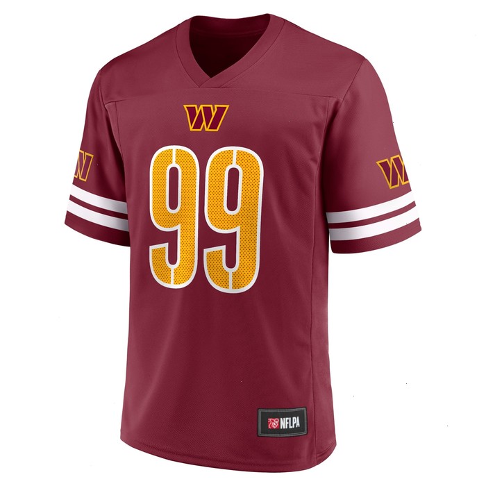 Men's Chase Young Burgundy Washington Commanders Replica Player Jersey