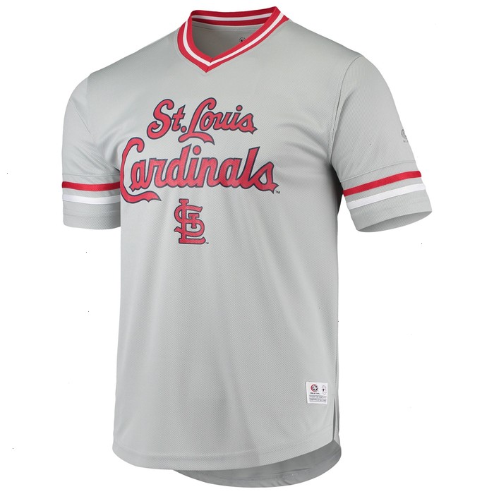 Men's Gray St. Louis Cardinals Replica V-Neck Jersey