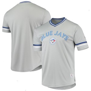 Men's Gray Toronto Blue Jays Replica V-Neck Jersey