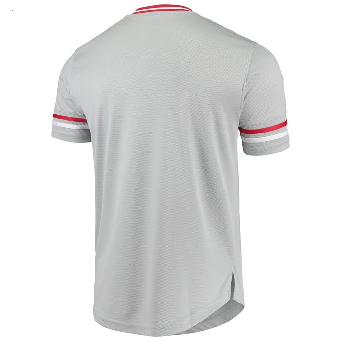 Men's Gray Washington Nationals Replica V-Neck Jersey