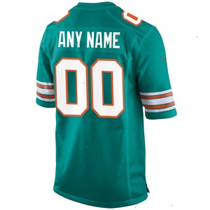 Miami Dolphins Nike Alternate Custom Game Jersey - Aqua